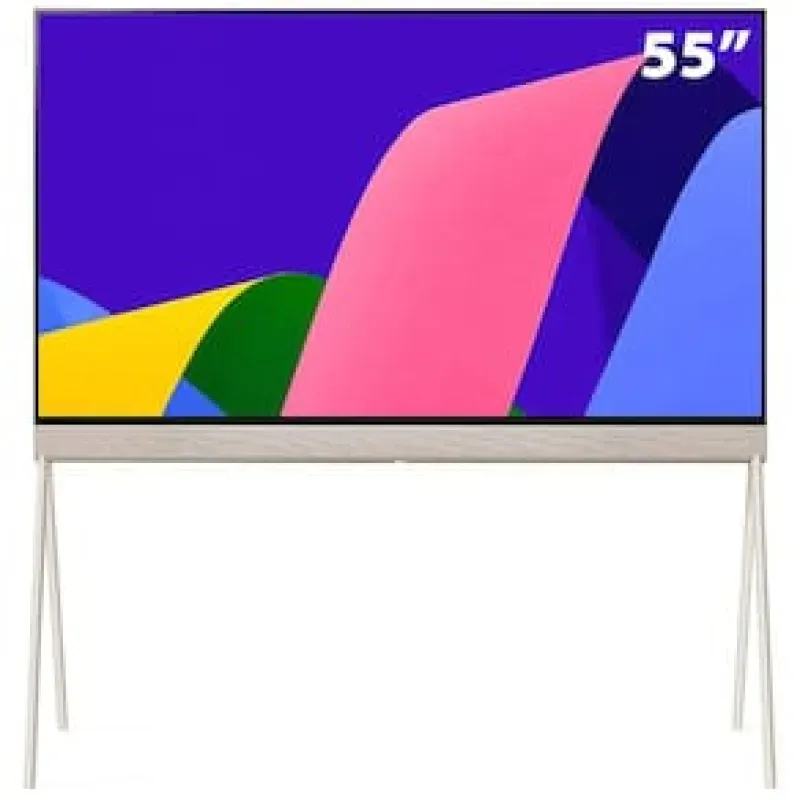 Smart TV 55" LG 4K OLED 55LX1Q Evo Objet Collection Pos 120 Hz, Design 360, Suporte de cho, Acabamento tecido